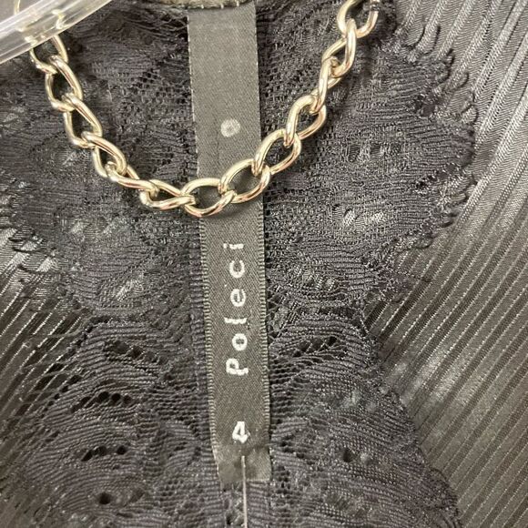 Poleci 4 Gray Wool Blend Long Dress Coat Y2K Minimalist Chic Professional Boss - Picture 11 of 11